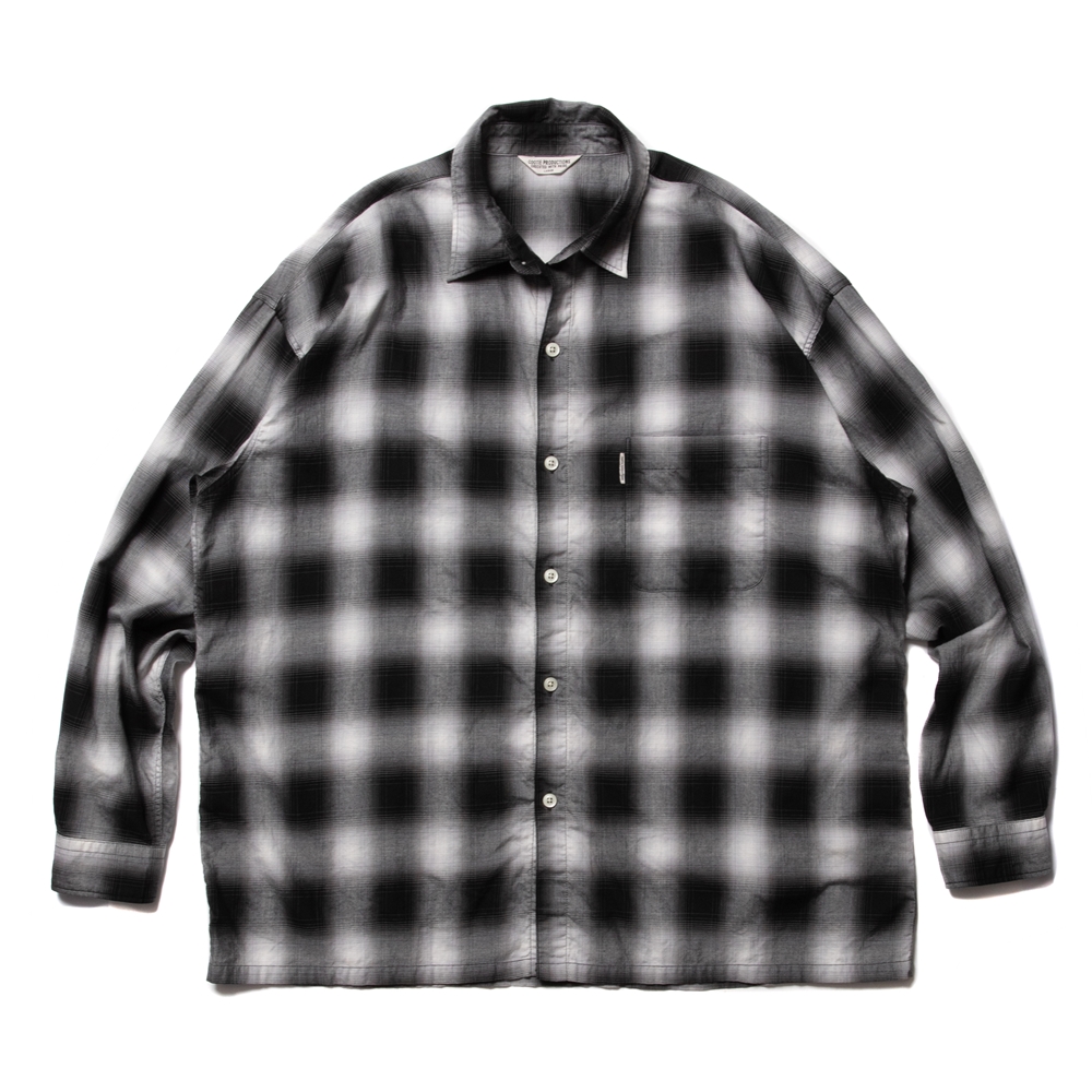 COOTIE/Ombre Check L/S Shirt（ブラック）[オンブレチェックシャツ-21秋冬] - JONAS