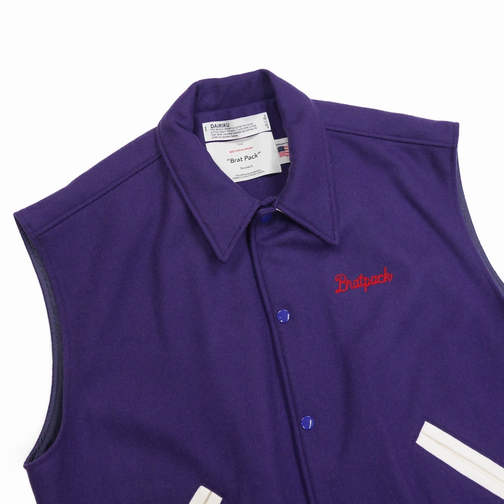 DAIRIKU/Andrew Stadium Vest（パープル）［スタジアムベスト-21秋冬 