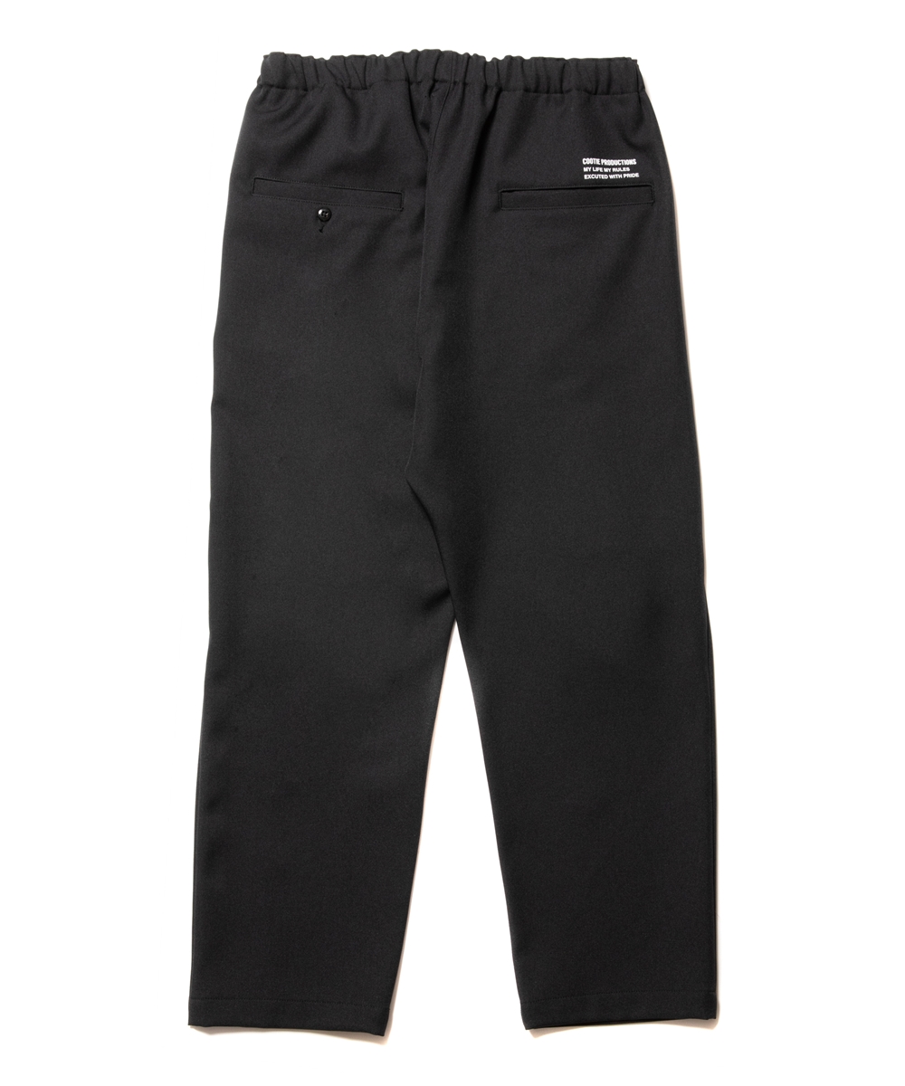 COOTIE/Polyester Twill Easy Ankle Pants（ブラック）［ポリエステル 