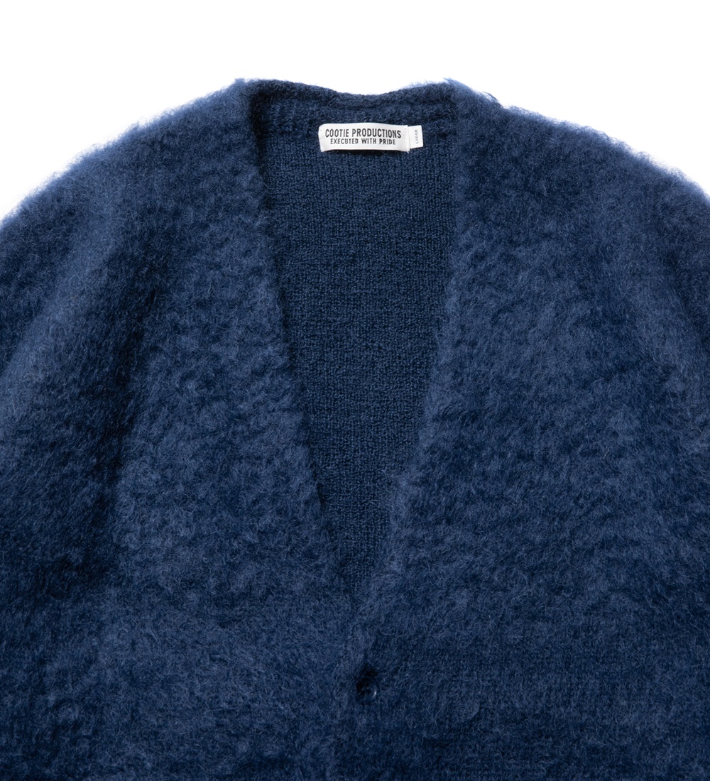 COOTIE PRODUCTIONS/Mohair Cardigan(ブルー)[モヘアカーディガン