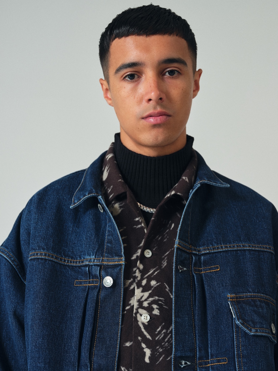 トップス COOTIE Wolf Print Nel Open Collar Shirt COOTIE / Wolf Print Nel Open Collar Shirt -Coal Black- | 80
