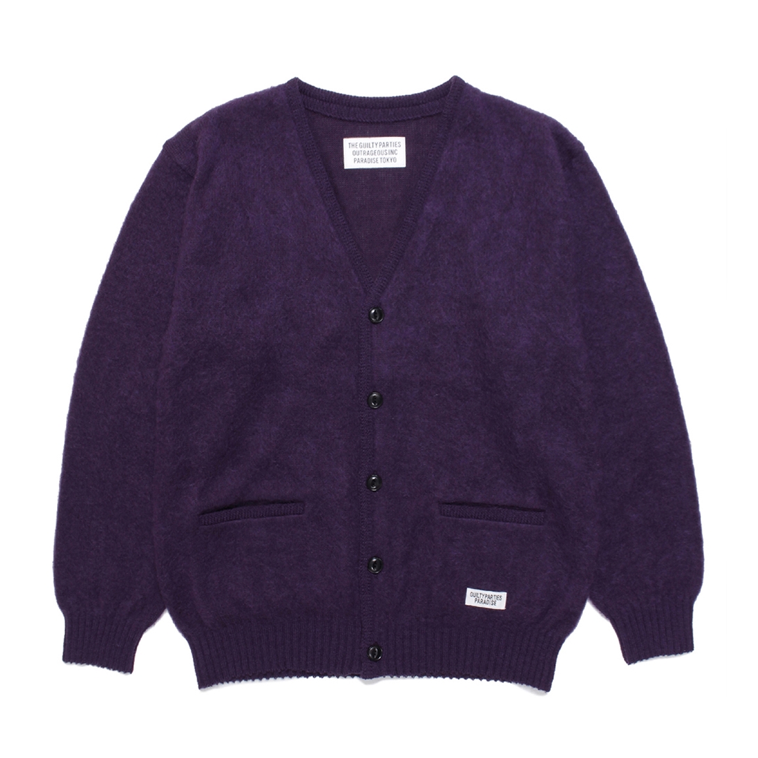 格安SALEスタート】 WACKO MARIA 21AW モヘアカーディガン パープル 