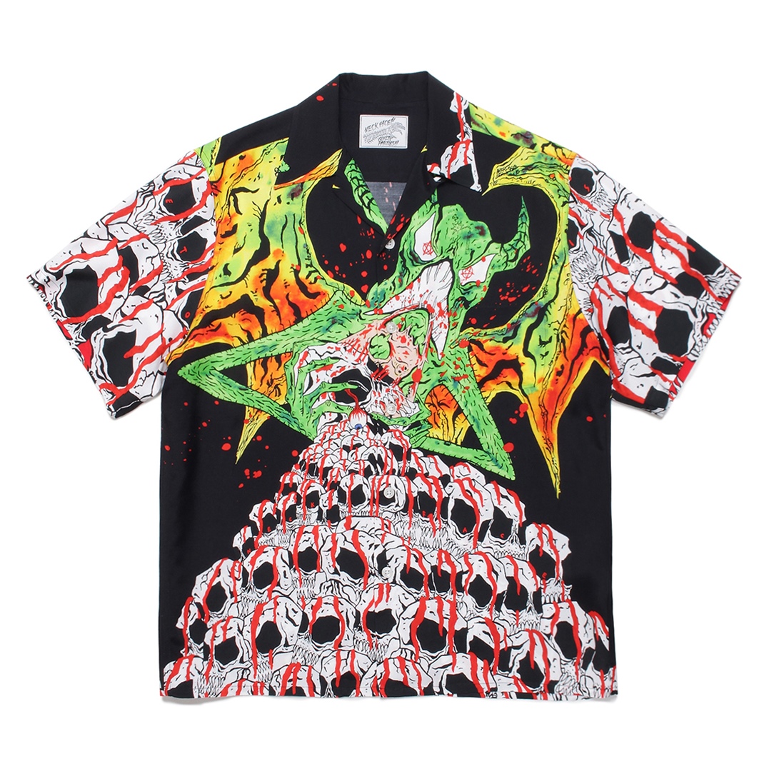 WACKO MARIA/NECKFACE / HAWAIIAN SHIRT(TYPE-1)(ブラック WACKO MARIA/NECKFACE / HAWAIIAN SHIRT(TYPE-1)(ブラック