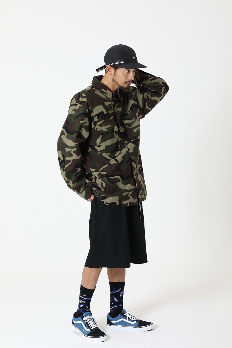 CHALLENGER/CAMOUFLAGE FLANNEL SHIRT(ウッドカモ)[カモフラージュ CHALLENGER/CAMOUFLAGE FLANNEL SHIRT(ウッドカモ)[カモフラージュ