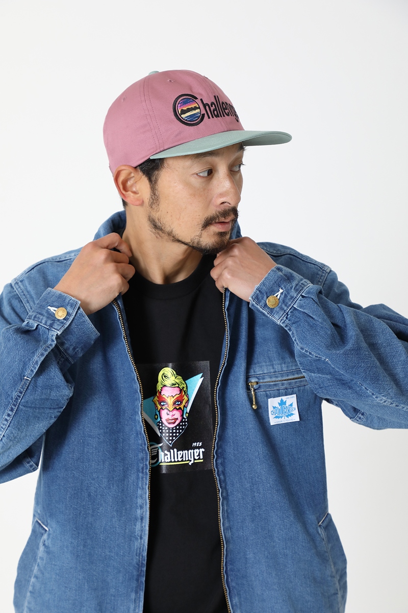 CHALLENGER/SUNSET EMBROIDERED CAP（パープル）［サンセットキャップ 