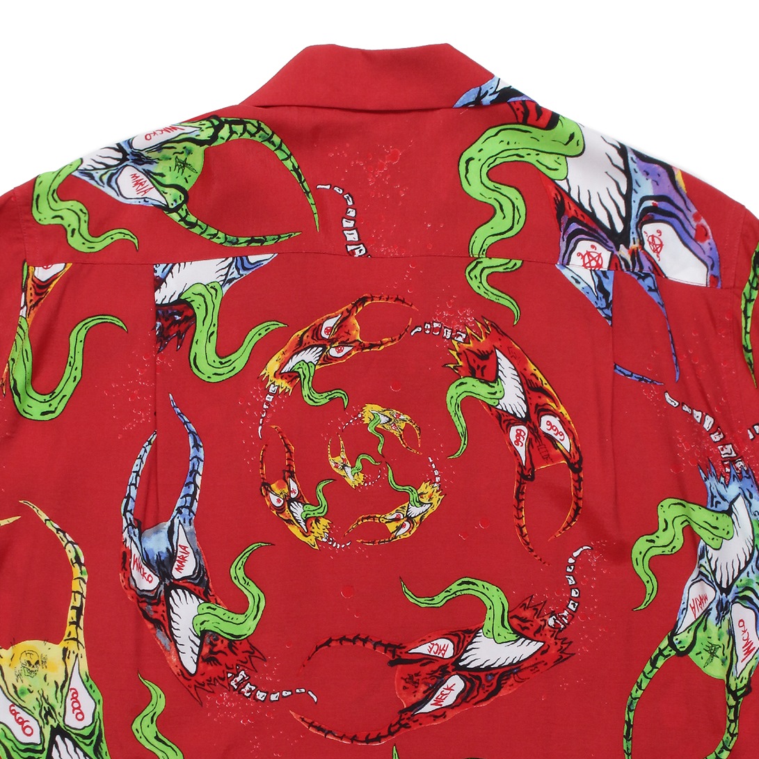 WACKO MARIA/NECKFACE / HAWAIIAN SHIRT(TYPE-3)(レッド WACKO MARIA/NECKFACE / HAWAIIAN SHIRT(TYPE-3)(レッド