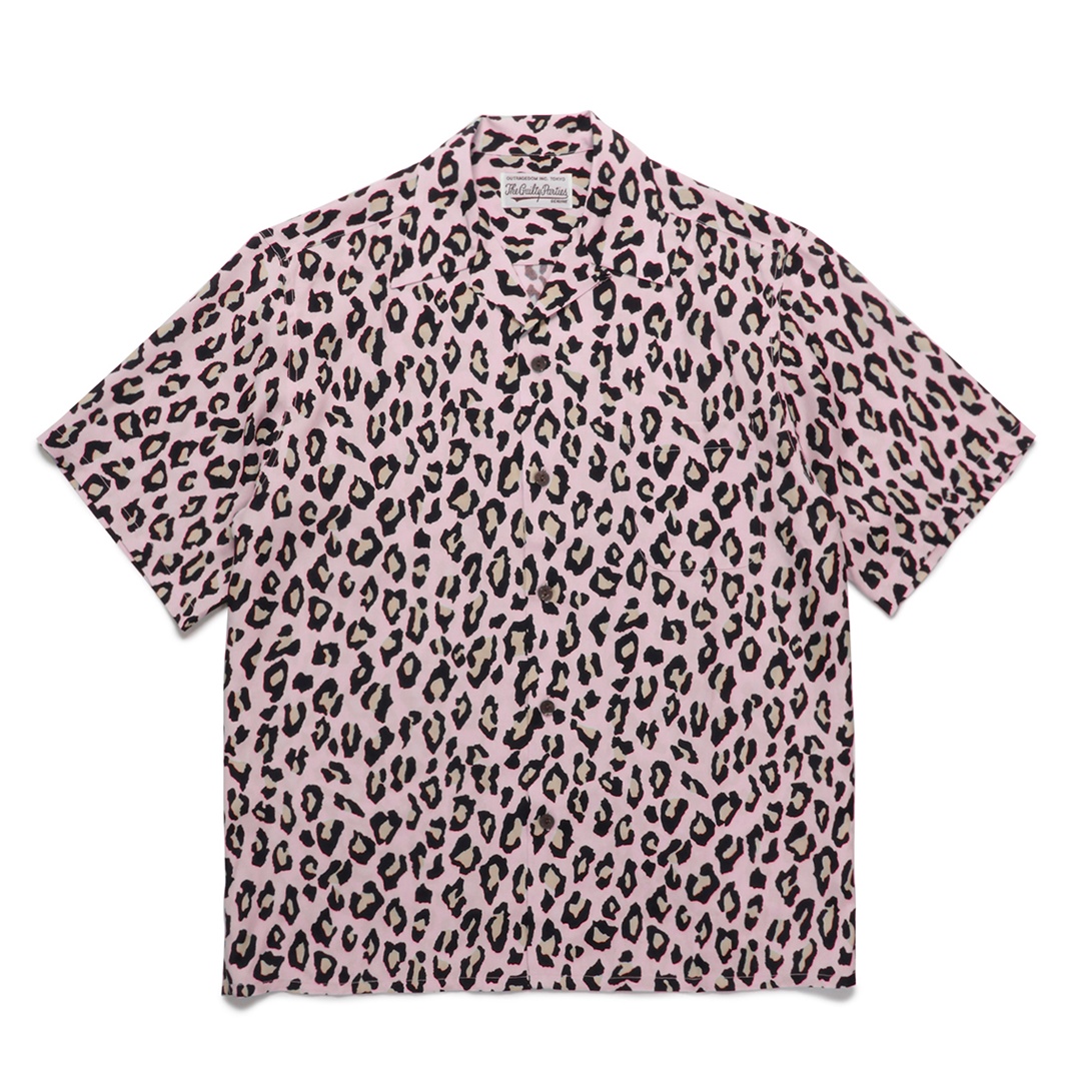 WACKO MARIA/LEOPARD HAWAIIAN SHIRT S/S（ピンク）[レオパードハワイアンシャツ-22春夏] - JONAS