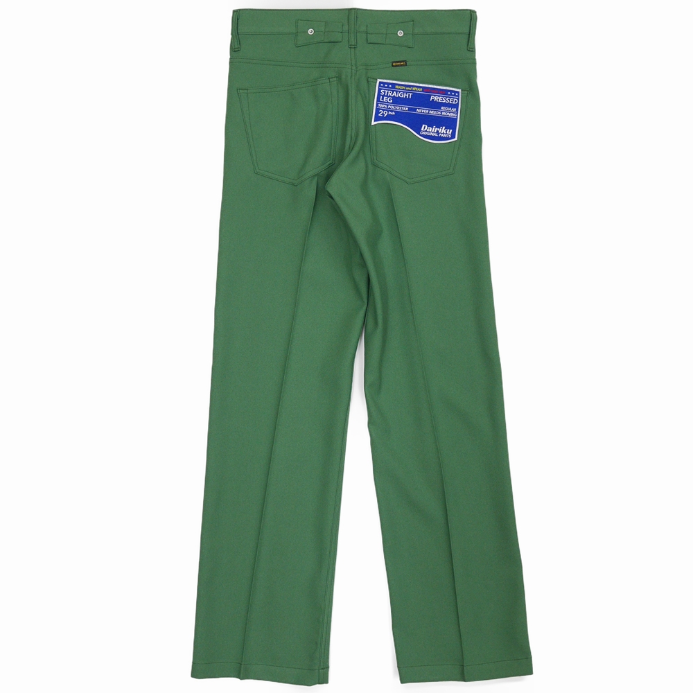 DAIRIKU/Straight Flasher Pressed Pants（グリーン） 【40OFF】["ストレート"スタプレパンツ22春夏] JONAS