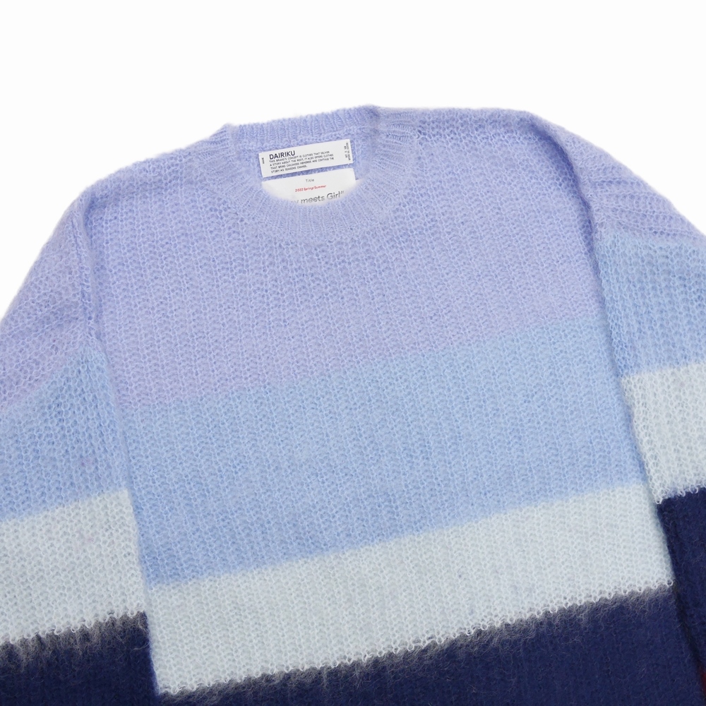 DAIRIKU 22ss MOHAIR NANA BORDER KNIT