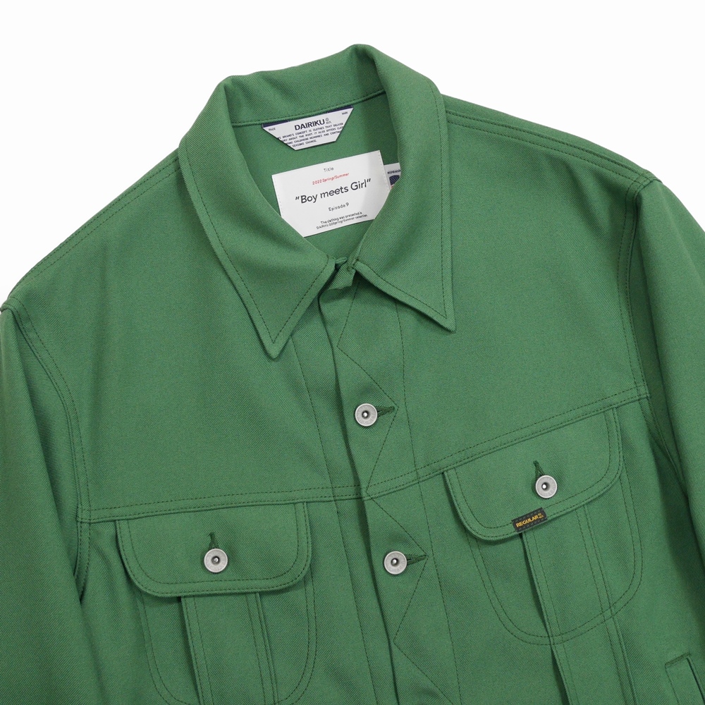 DAIRIKU/Regular Polyester Jacket（グリーン）［ポリエステルJKT-22春 