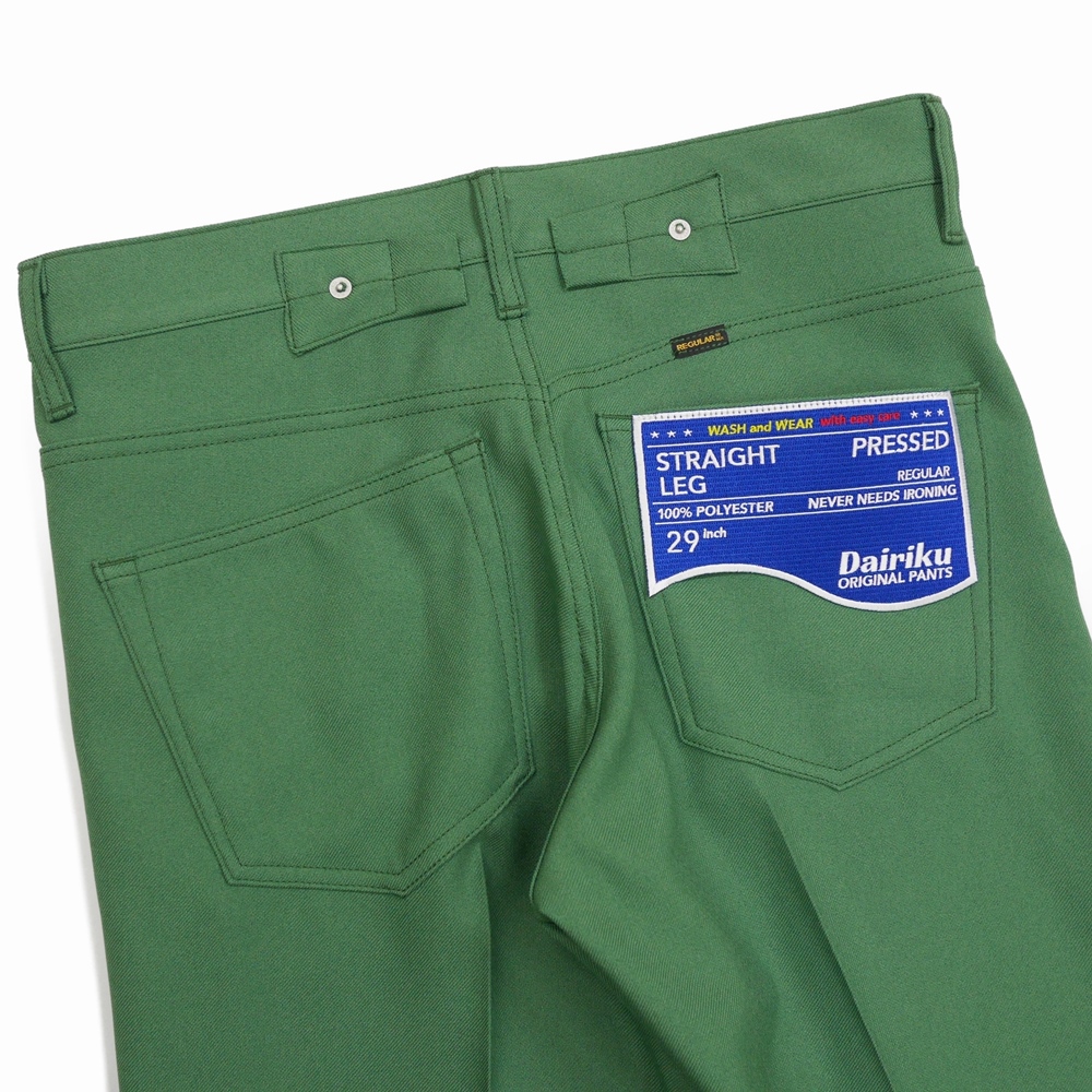 DAIRIKU/Straight Flasher Pressed Pants(グリーン) 【40%OFF DAIRIKU/Straight Flasher Pressed Pants(グリーン) 【40%OFF