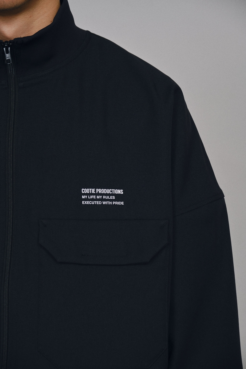 COOTIE PRODUCTIONS/Poyester Twill Track Jacket（ブラック 