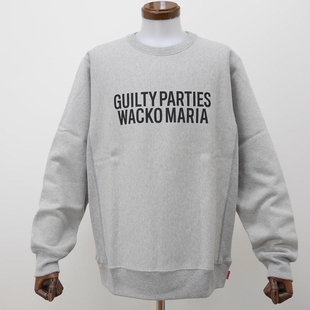 WACKO MARIA/HEAVY WEIGHT CREW NECK SWEAT SHIRT（グレー）［クルー 