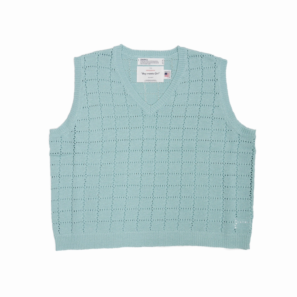 DAIRIKU/"A.J." Knit Vest（ユースブルー） 【40%OFF】[ニットベスト-22春夏] - JONAS