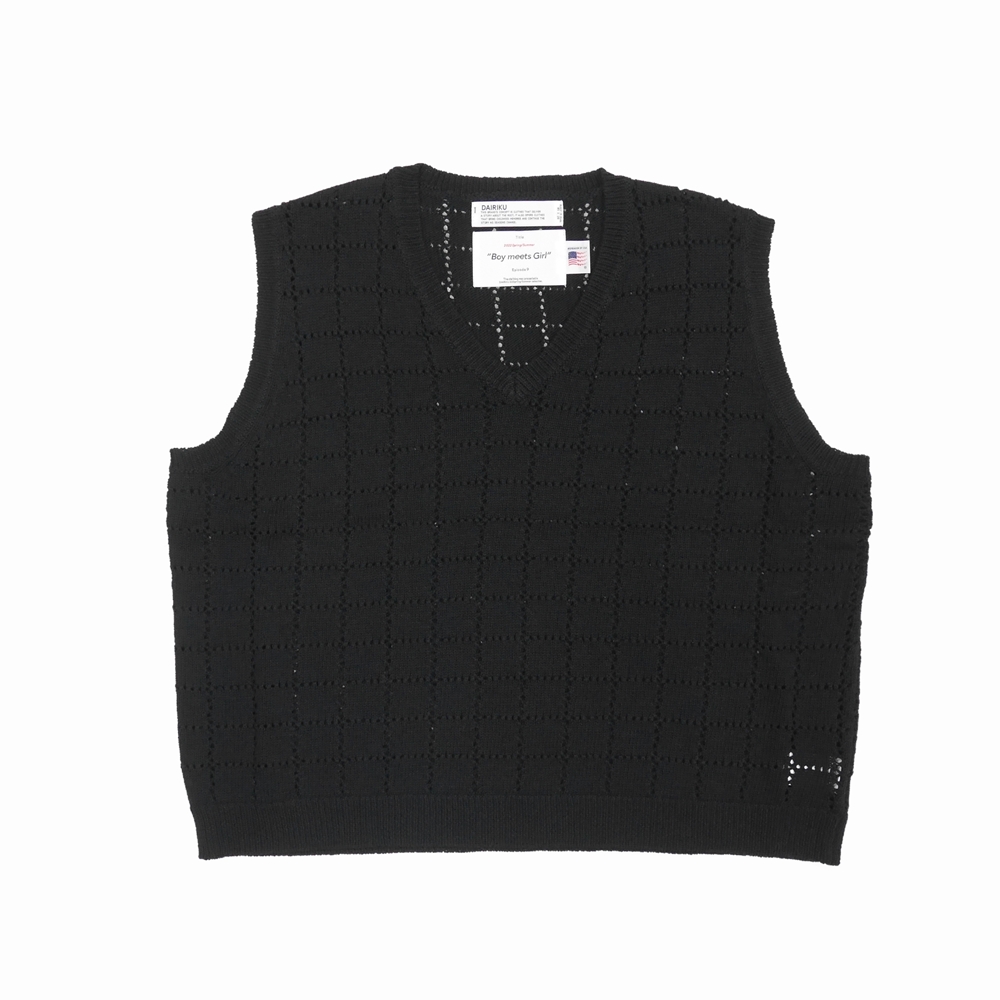 DAIRIKU/"A.J." Knit Vest（ブラック） 【40%OFF】[ニットベスト-22春夏] - JONAS
