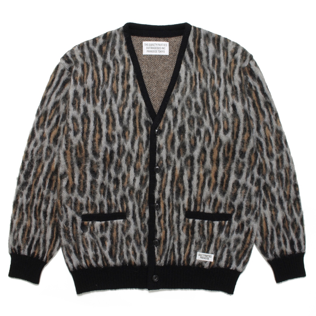 WACKO MARIA leopard mohair cardigan 21fw