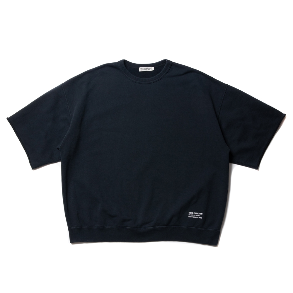 COOTIE PRODUCTIONS/Sulfur Dyed Cut Off S/S Sweatshirt（ブラック 