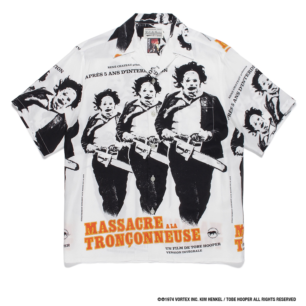 WACKO MARIA⁄THE TEXAS CHAINSAW MASSACRE ⁄ HAWAIIAN SHIRT  S⁄S（TYPE-3）（ワンカラー）［ハワイアンシャツ-22春夏］