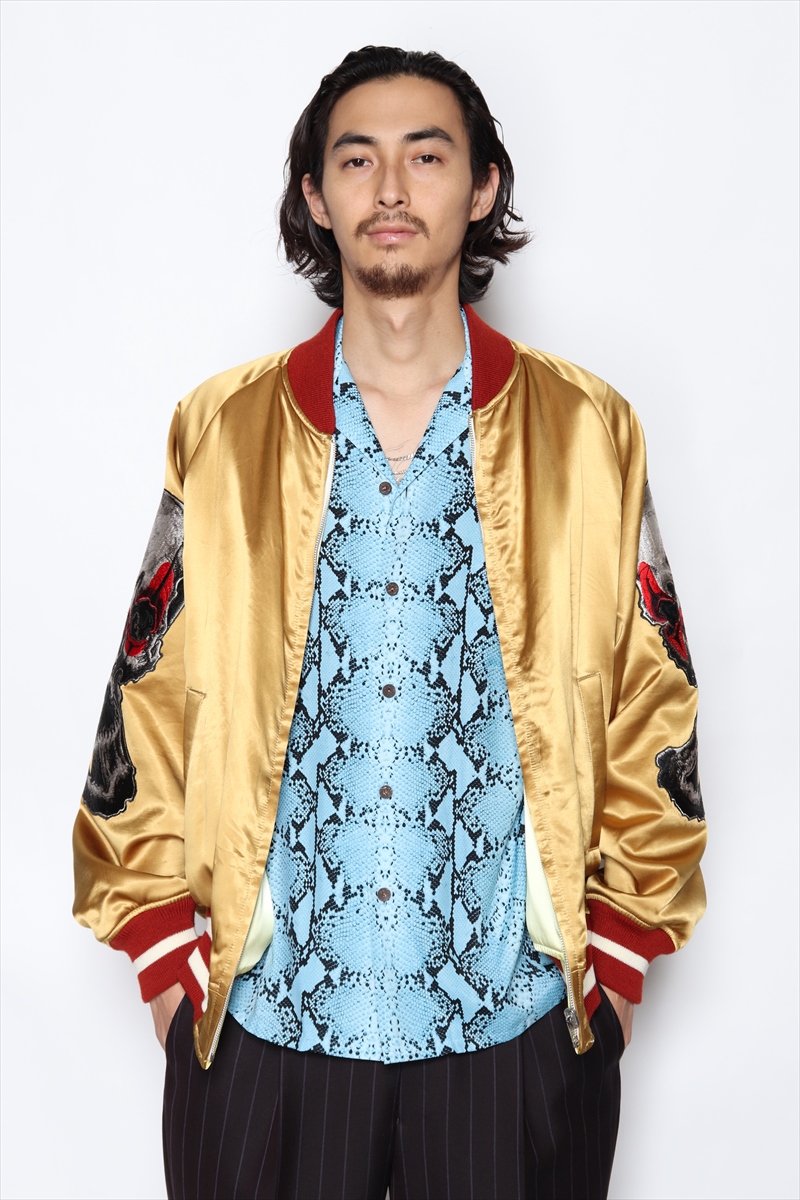 WACKO MARIA/PYTHON HAWAIIAN SHIRT S/S(ブルー)[パイソン WACKO MARIA/PYTHON HAWAIIAN SHIRT S/S(ブルー)[パイソン