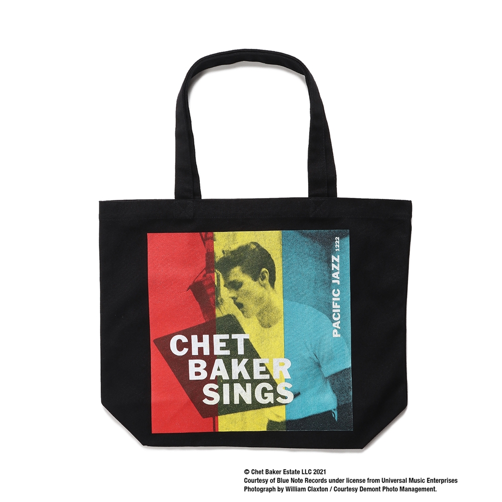 WACKO MARIA/CHET BAKER / TOTE BAG(ブラック)[トートバッグ-22春夏