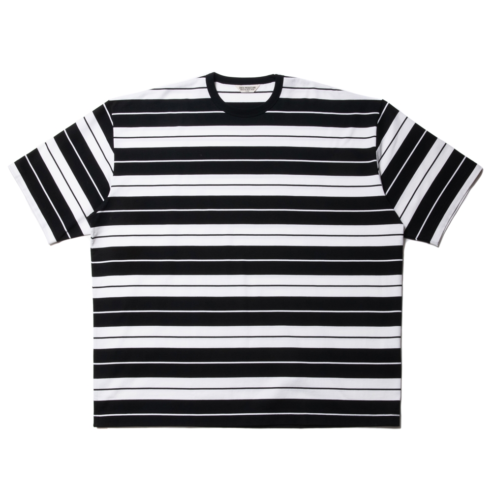 COOTIE PRODUCTIONS/Supima Border Oversized S/S Tee（ホワイト 