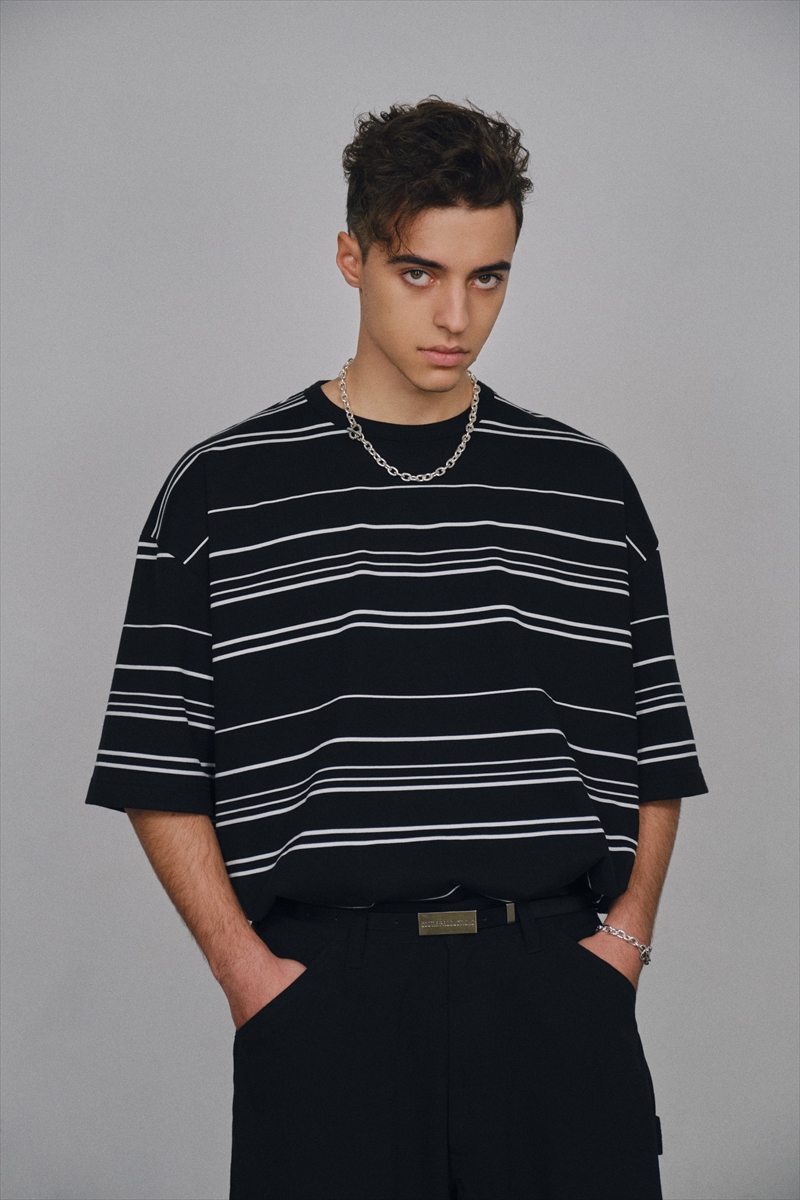 cootie SUPIMA BORDER OVERSIZED S/S TEE-