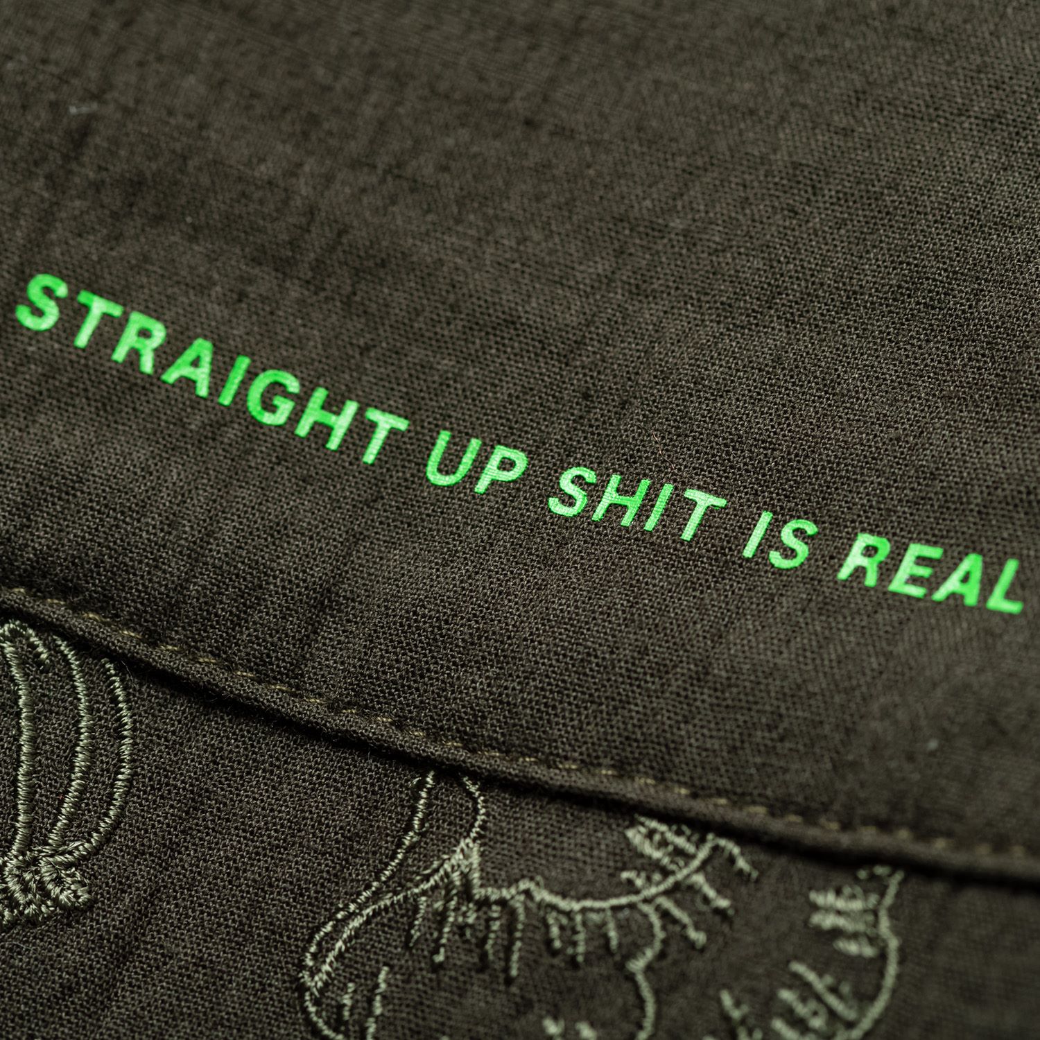 TIGHTBOOTH/POPPY ROLL UP SHIRT（オリーブ）［ロールアップシャツ-22 
