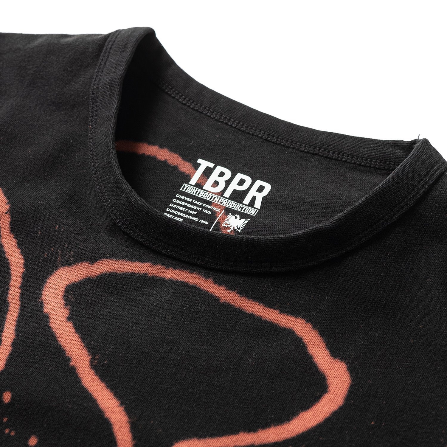 いたします TIGHTBOOTH BLEACH T-SHIRT blackの シャツ