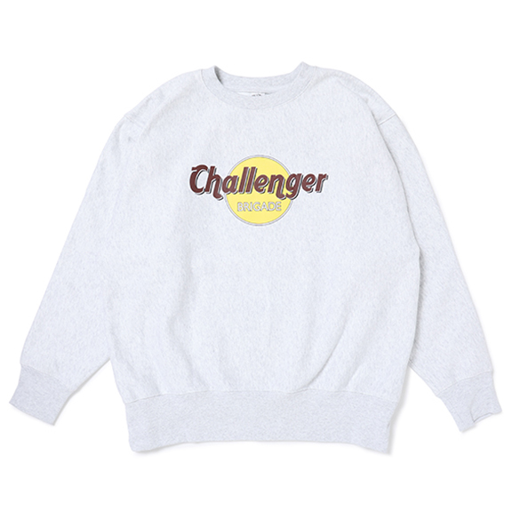 CHALLENGER/MUD LOGO C/N SWEAT（GRAY）［クルーネックスウェット-22 