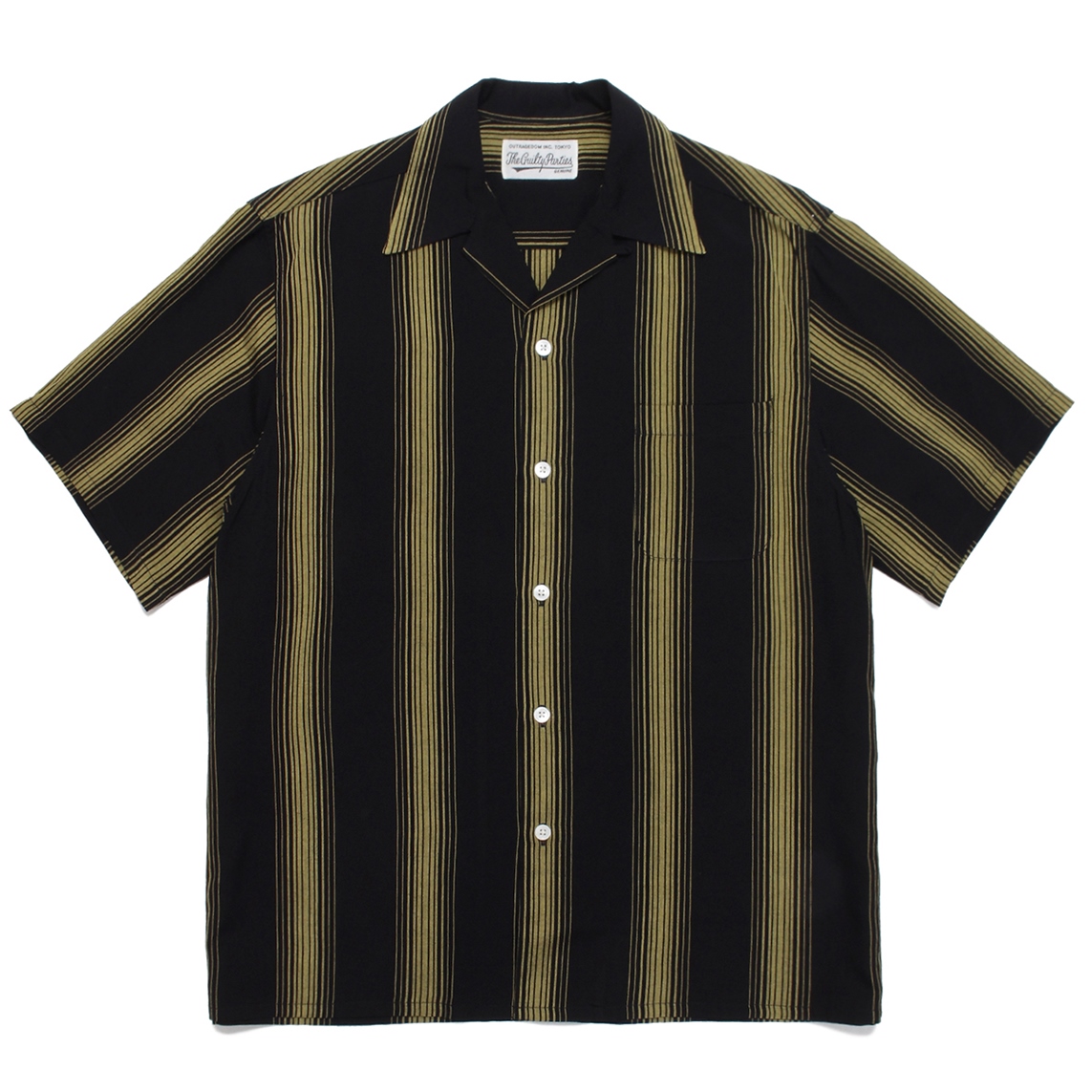 ワコマリアSTRIPED OPEN COLLAR SHIRT-