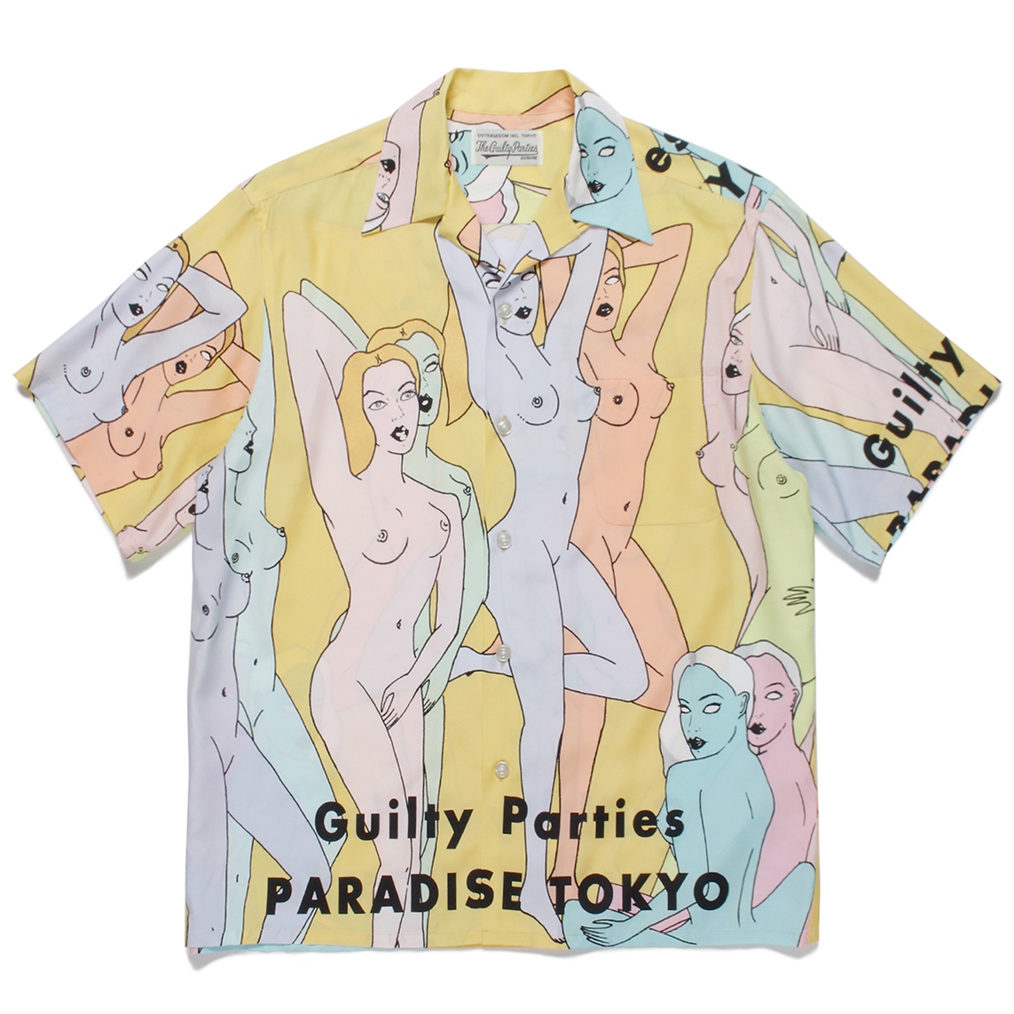 WACKO MARIA/天国東京百女柄図 HAWAIIAN SHIRT S/S（イエロー