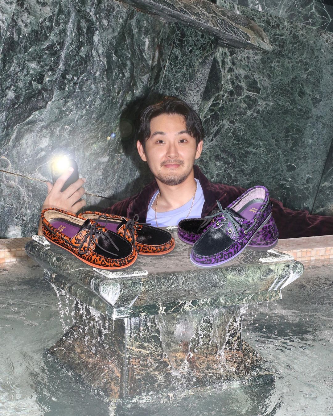 WACKO MARIA/TIMBERLAND / LEOPARD CLASSIC BOAT 2 EYE（ブラウン 