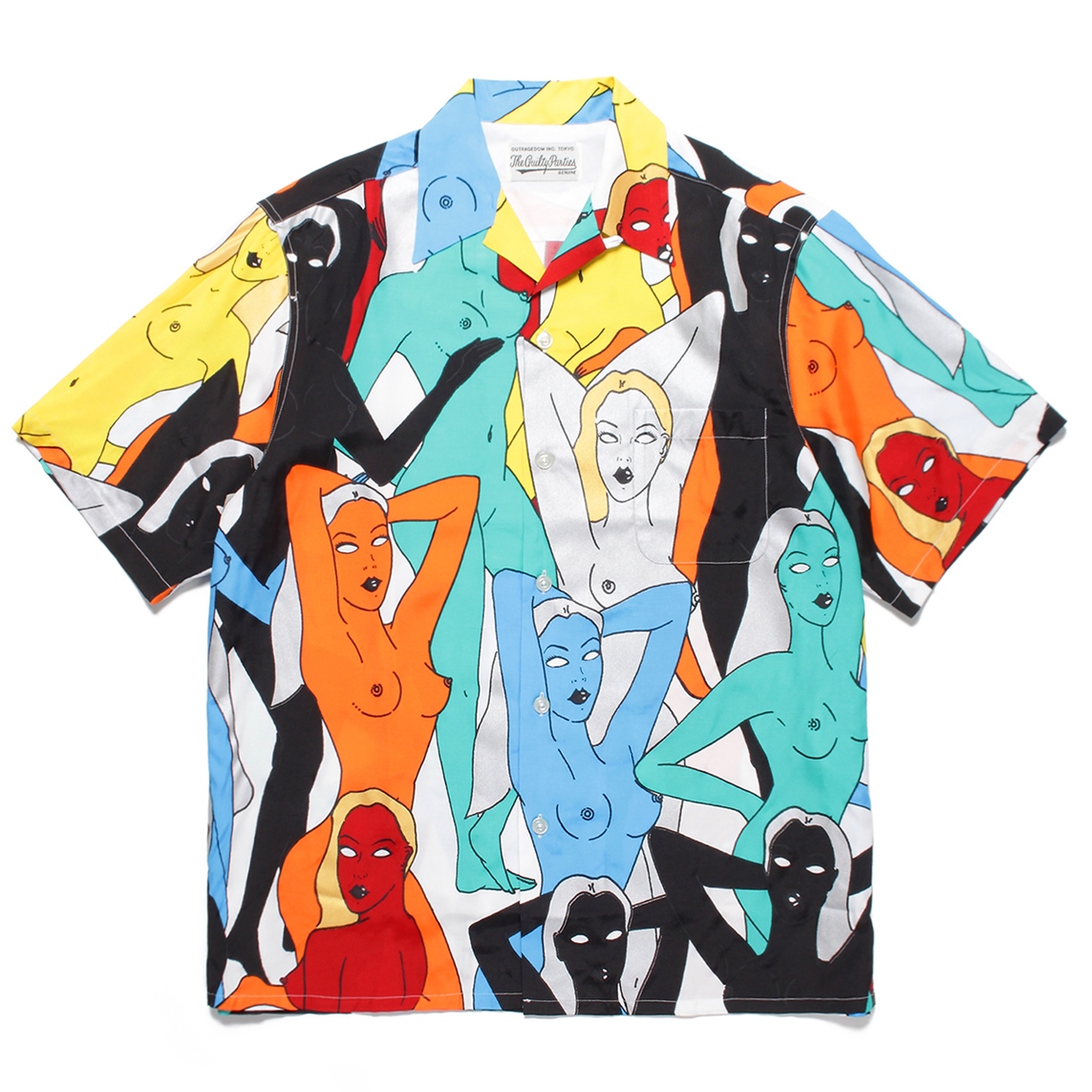 WACKO MARIA/天国東京百女柄図 HAWAIIAN SHIRT S/S(WHITE WACKO MARIA/天国東京百女柄図 HAWAIIAN SHIRT S/S(WHITE