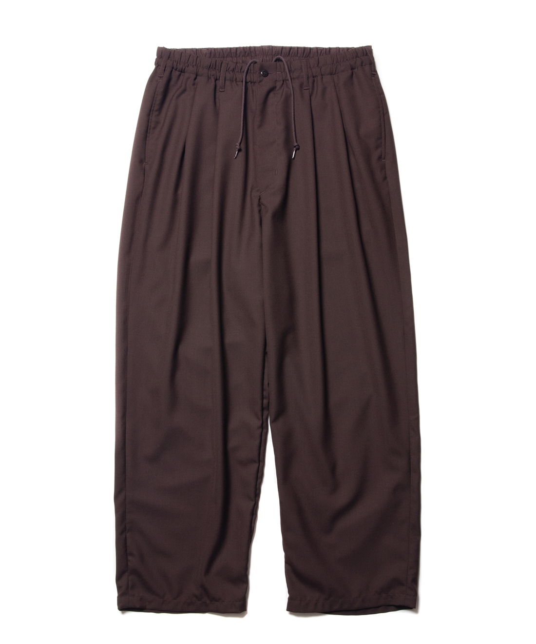 COOTIE PRODUCTIONS/T/W 2 Tuck Easy Pants（Brown）[T/W 2タックイージーパンツ-22秋冬
