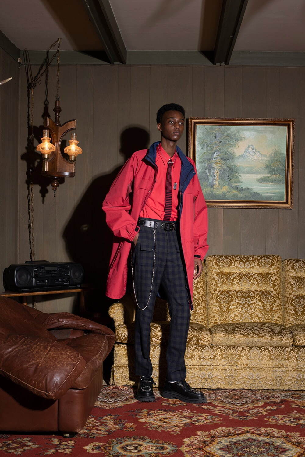 DAIRIKU/Nylon Mountain Coat（Vintage Red） 【30%OFF】［ナイロン 