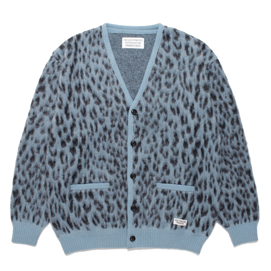 22FW WACKO MARIA LEOPARD MOHAIR CARDIGAN-