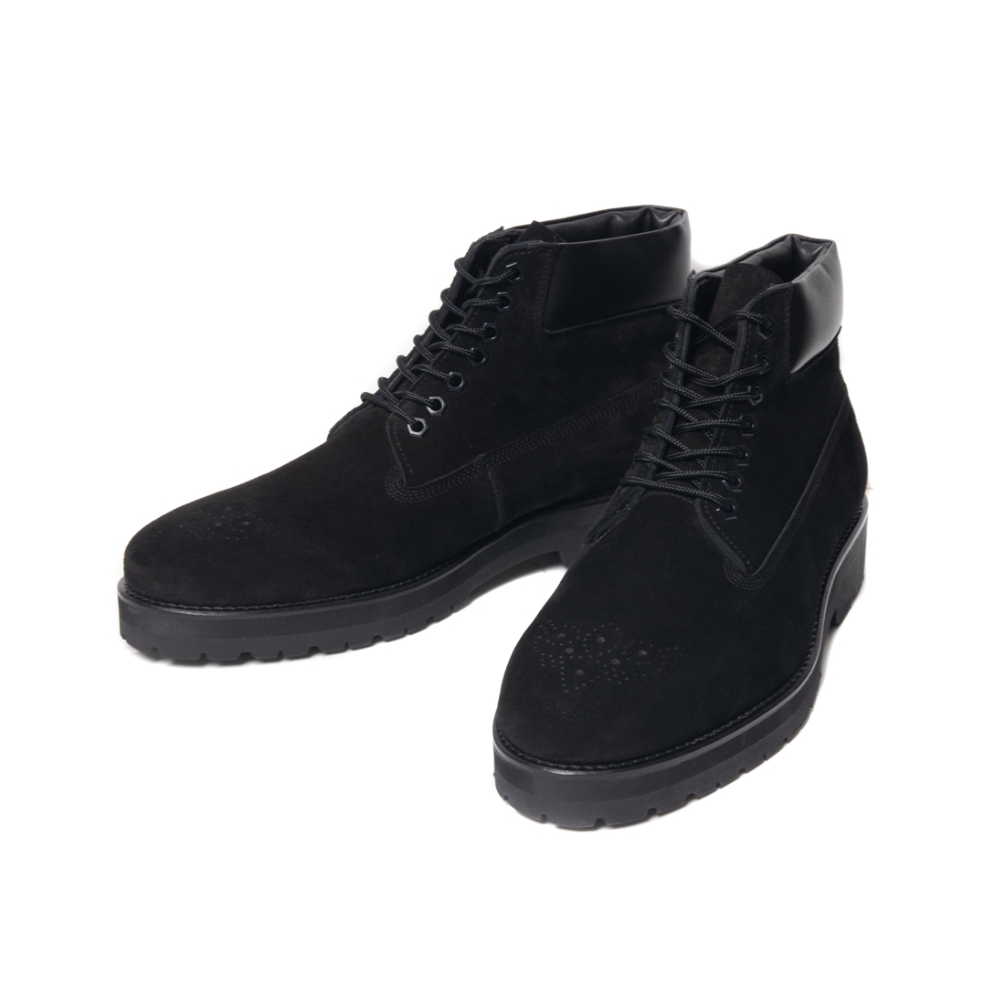 COOTIE PRODUCTIONS/7 Hole Lace Up Boots(Black Suede)[7ホール