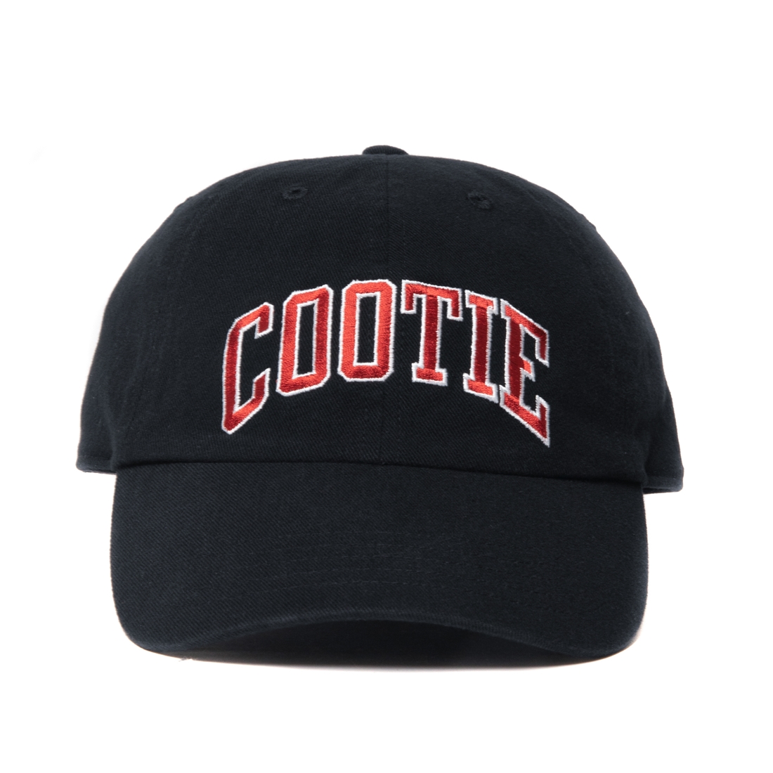 COOTIE PRODUCTIONS/Embroidery 6 Panel Cap（Black）［6パネル 