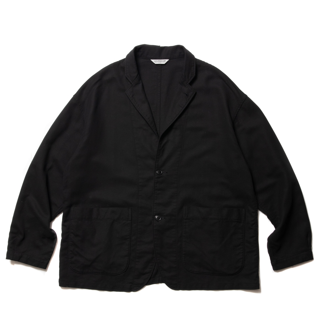 COOTIE PRODUCTIONS/Garment Dyed Double Cloth Lapel Jacket（Black）[ラペルJKT