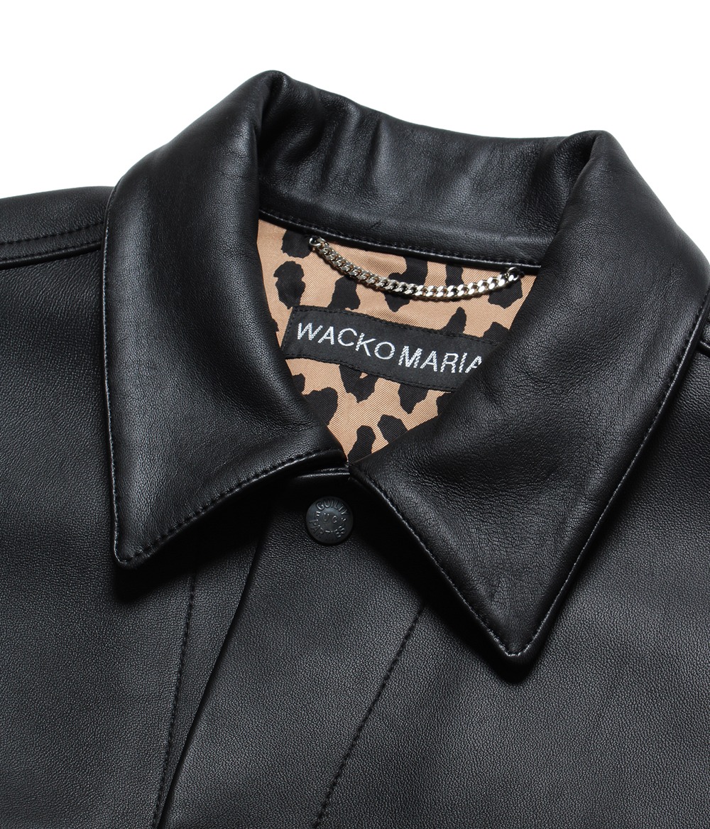 luca様　リクエスト3点 WACKO MARIA/LEATHER TRUCKER JACKET（BLACK）［レザー