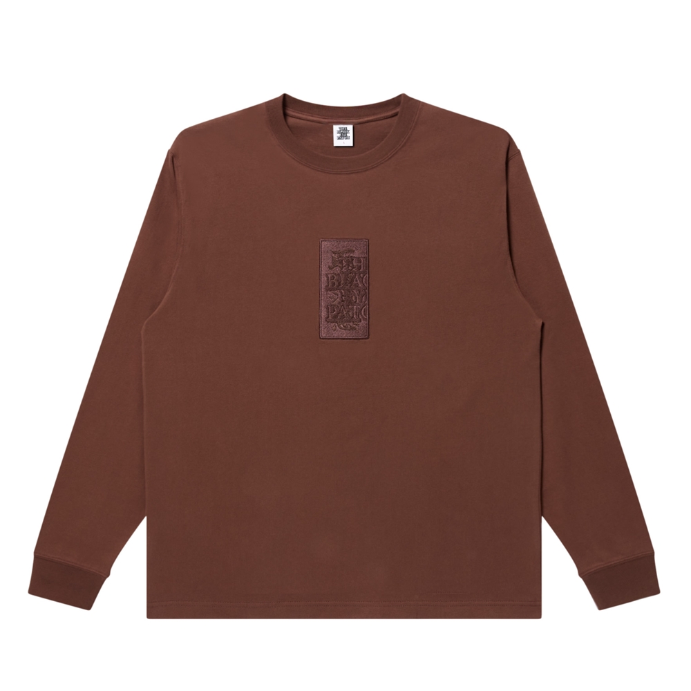 画像1: BlackEyePatch/HWC SAME COLOR EMBROIDERED L/S TEE(BROWN) (1)