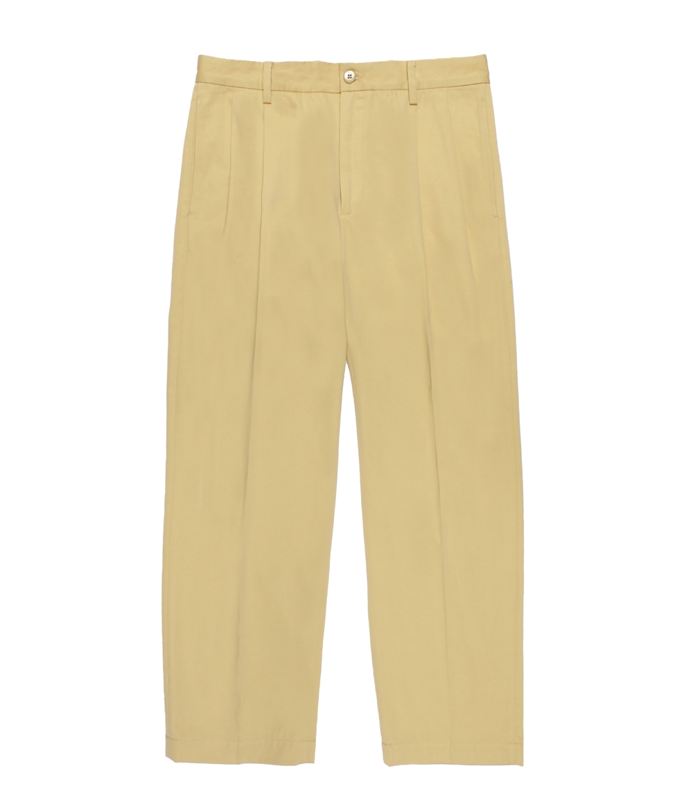 y*8様 新品ワコマリア/2タックチノトラウザーズ/26SS WACKO MARIA/SOLBIATI / DOUBLE PLEATED TROUSERS（YELLOW