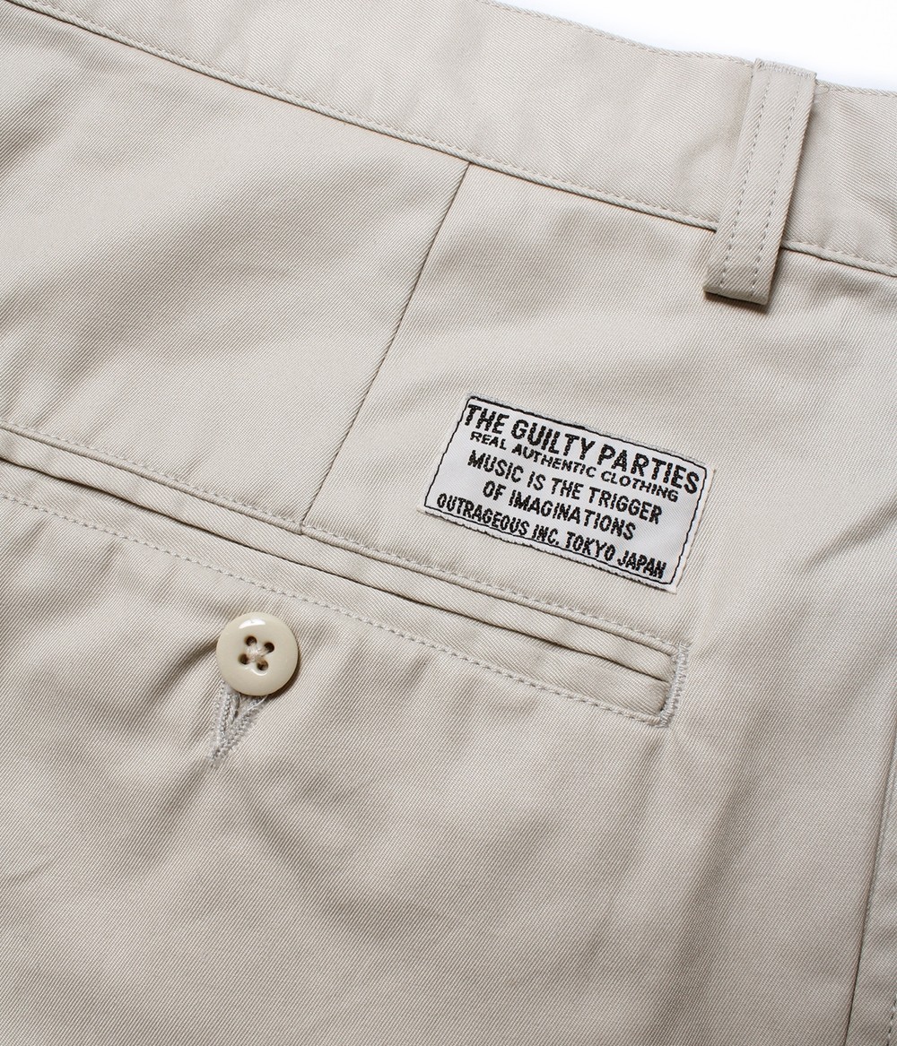 WACKO MARIA/DOUBLE PLEATED CHINO SHORT TROUSERS（BEIGE