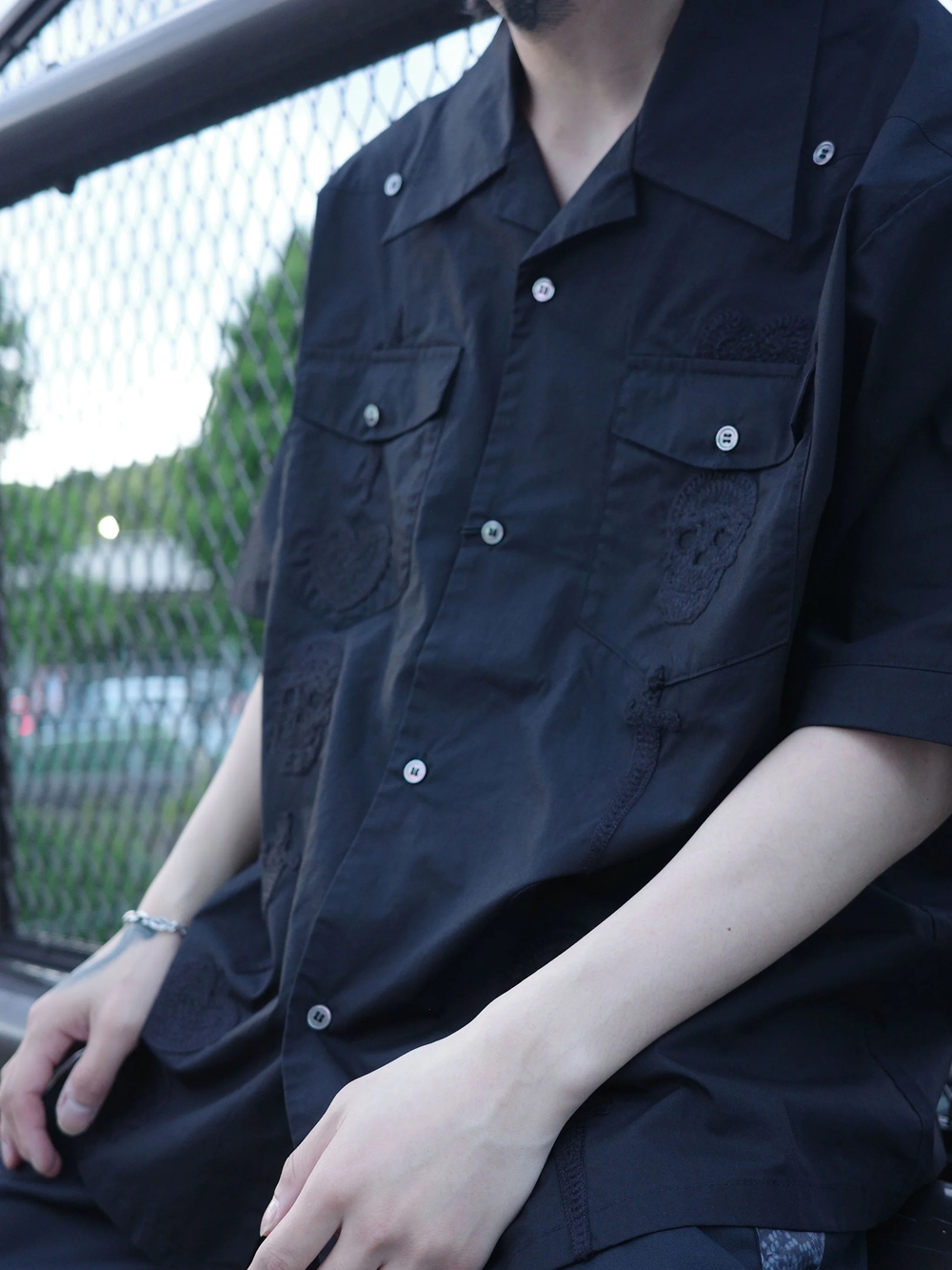 BUENA VISTA/Guayabera s/s shirt（BLACK）［キューバシャツ-26春夏