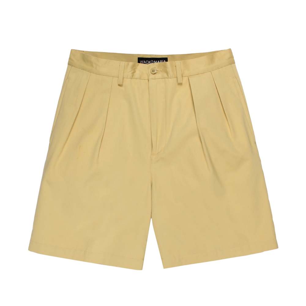 WACKO MARIA/SOLBIATI / DOUBLE PLEATED SHORT TROUSERS（YELLOW