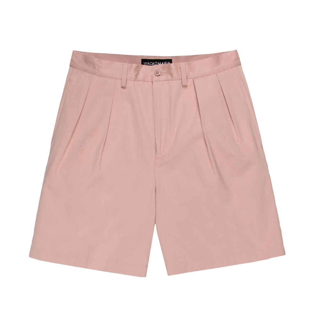 WACKO MARIA/SOLBIATI / DOUBLE PLEATED SHORT TROUSERS（PINK