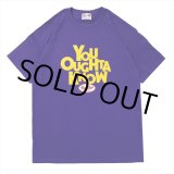 画像: PORKCHOP/YOU OUGHTA KNOW TEE（パープル）［プリントT-21秋冬］
