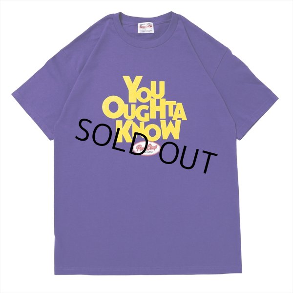画像1: PORKCHOP/YOU OUGHTA KNOW TEE（パープル）［プリントT-21秋冬］ (1)