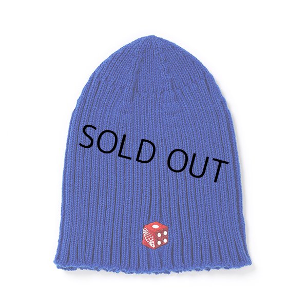 画像1: CHALLENGER/DICE KNIT CAP（ブルー）［ダイスニットキャップ-22春夏］ (1)