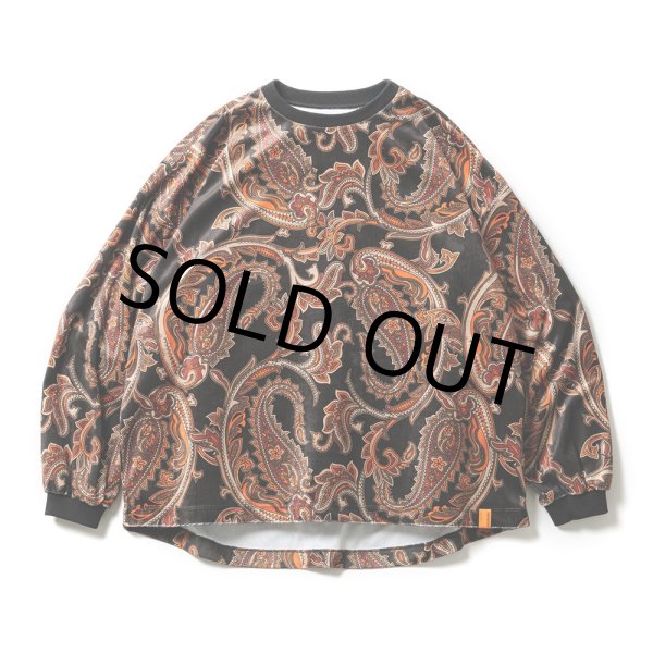 TIGHTBOOTH/PAISLEY VELOR LONG SLEEVE（ペイズリー）［ペイズリー 